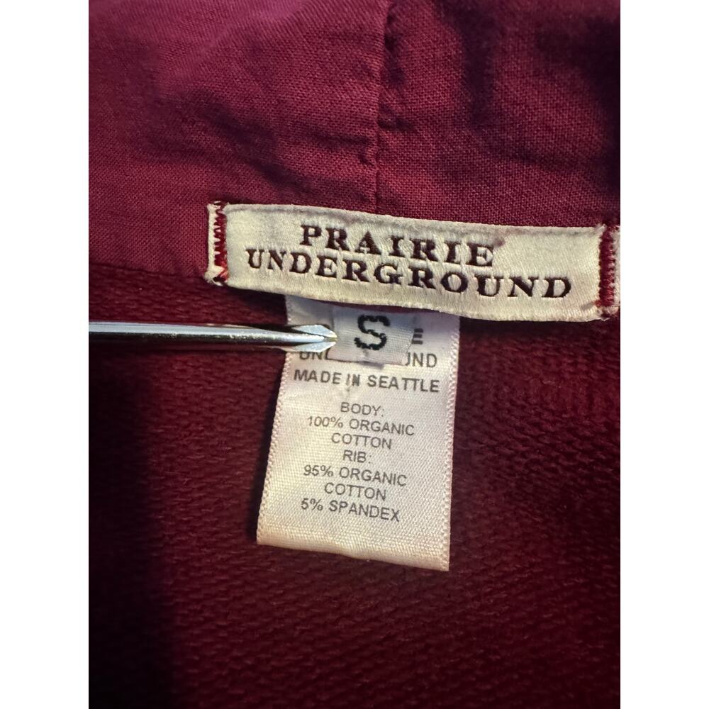 Prairie Underground Long Cloak Hoodie Dahlia Red Zip Jacket Dress Small USA - Picture 5 of 6